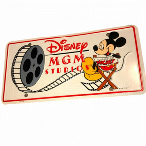 VTG 1987 Disney MGM Studios Original License Plate Mickey Mouse Director 12 x 6”